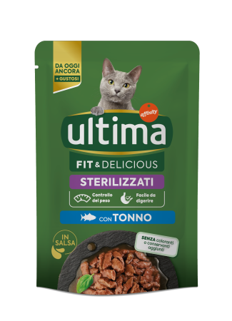 Ultima Pisici - Ultima Plic - Pisică Adultă Sterilizată Fit & Delicious cu Ton în sos 85g