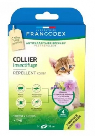 Antiparazitare Pisici - Zgardă repelentă antiparazitară cu geraniol – pentru pisici sub 2kg – Green Products