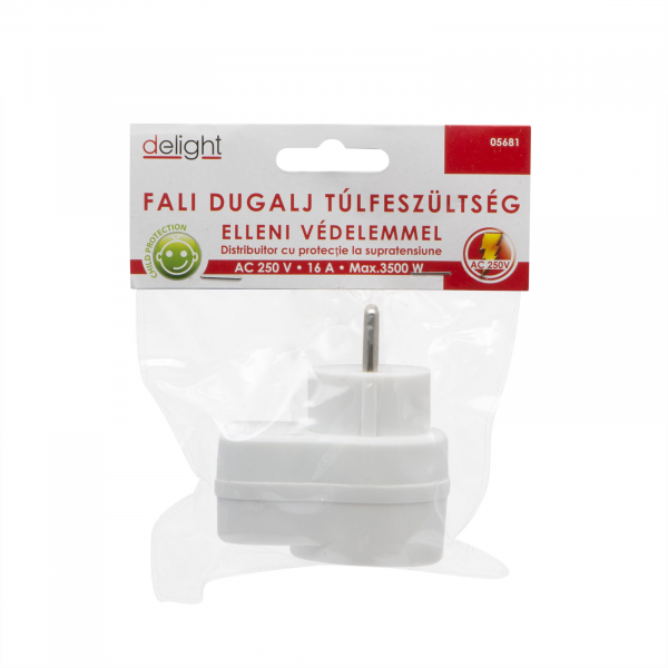 Adaptor priza cu protectie la supratensiune - 16A, 3500W, 250v CA [4]