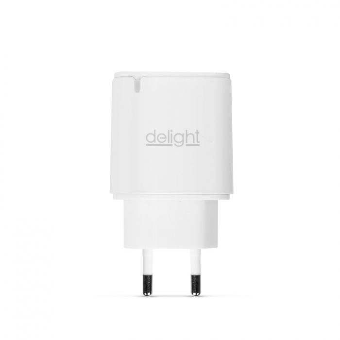 Incarcator rapid telefon cu mufa Type-C - încărcător rapid, PD20W - alb - DELIGHT [3]