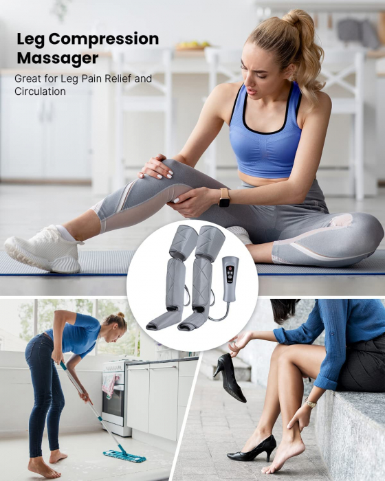 Aparat de masaj picioare Renpho ALM070H, 6 moduri, 3 intensitati, Incalzire, circulatie si ameliorarea durerii, compresie aer, relaxarea musculara [5]
