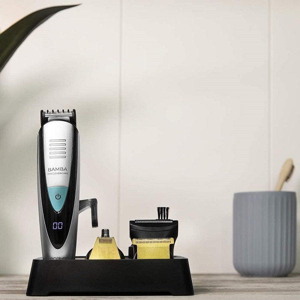 Aparat de tuns multifunctional 5in 1 Cecotec 4220 pentru Cap, Barba, Nas, Urechii si Corporal, Wireless, Baterie Litiu 500mAh, Autonomie 60min, Afisaj Digital, Baza de incarcare, Negru [4]