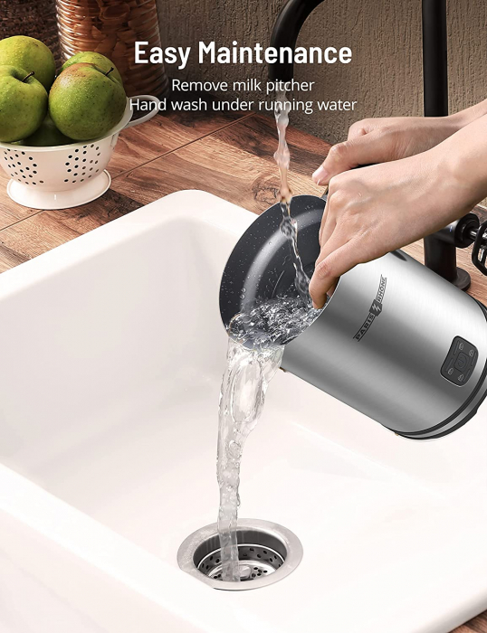 Aparat pentru spumarea laptelui din inox Paris Rhone PE-MF009, 300ml, 4 in 1,  interior antiaderent [6]