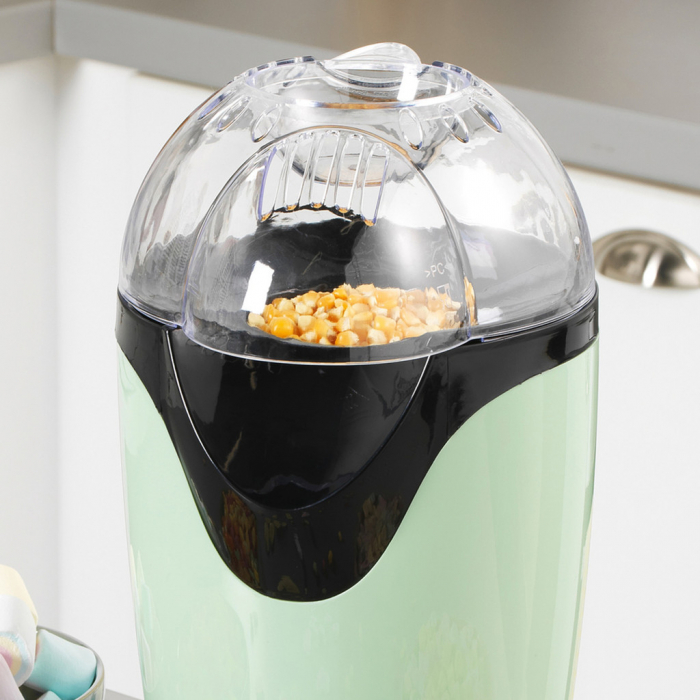 Aparat popcorn cu aer cald Petra, 1200 W, design retro, verde antiq [6]