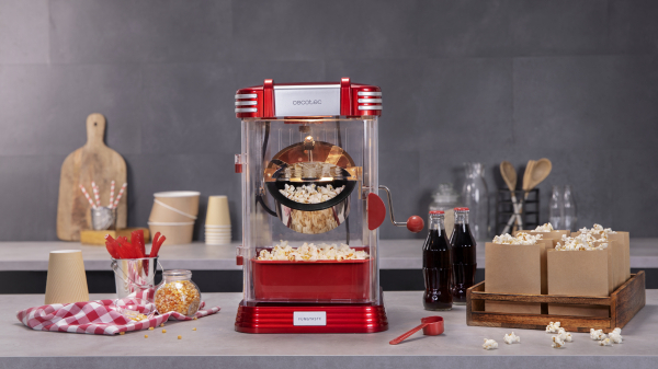 Aparat pentru popcorn, Cecotec Fun&Taste P´Corn Classic, 300W, inox, lumina interna [3]