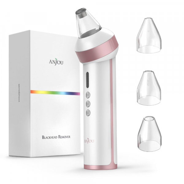 Aparat vacuum multifunctional Anjou AJ-PCA015 Indepartare Puncte Negre, Anti Acnee, Aspirator cosuri, Curatare pori, 4 capete detasabile [2]