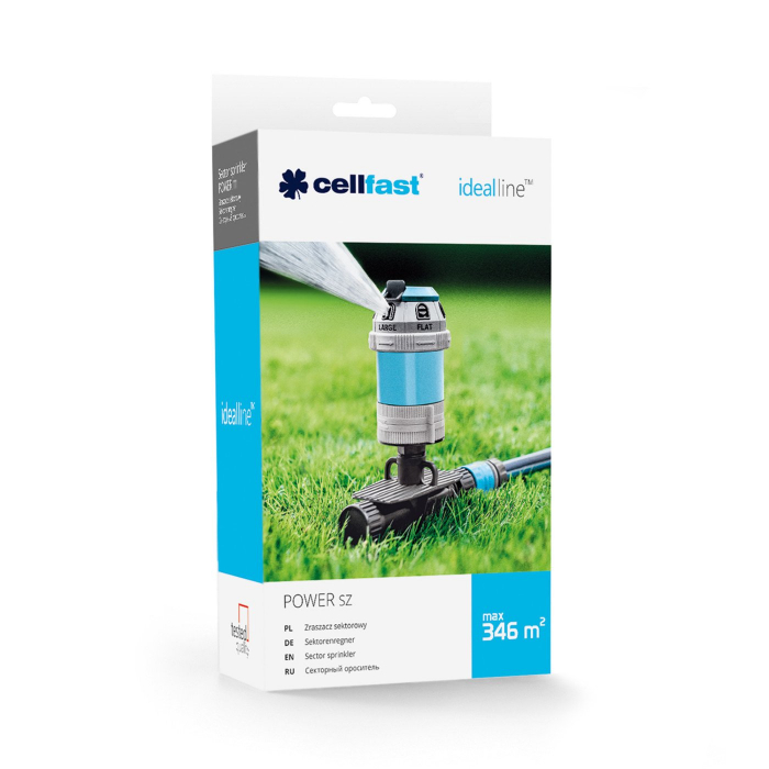 Aspersor pulsatoriu cu tarus triplu Cellfast Power Ideal, 6 moduri stropire, 346mp [3]