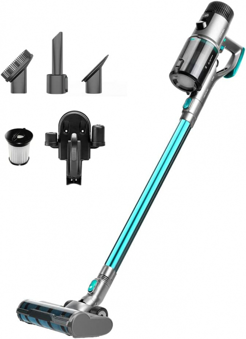 Aspirator vertical 3 in 1 Cecotec Conga RockStar 880 Titanium, Putere 480W, 37V Li-Ion, 30kPa, Autonomie 100min, Rezervor 700ml [2]