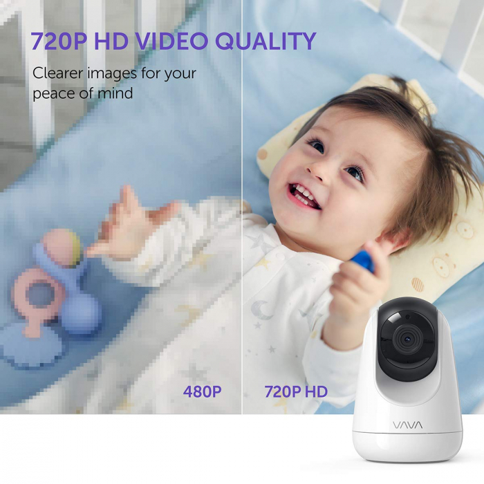 Baby Monitor Video pentru bebelusi VAVA VA-IH006, Display 5 inch, Raza 300 m, 720P, Night Vision, Alarma, Temperatura, Unghi larg, Zomm, Control directional [4]