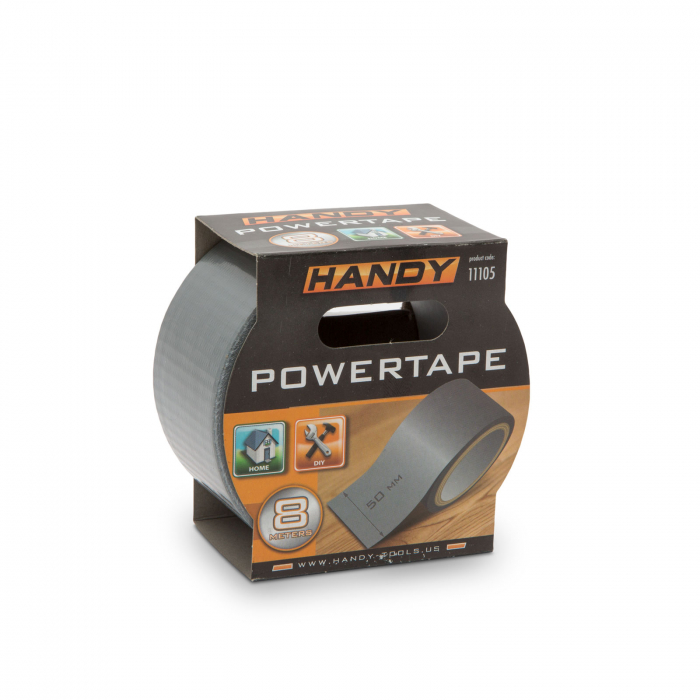 Bandă adeziva Powertape – argintiu – 8 m x 50 mm [2]