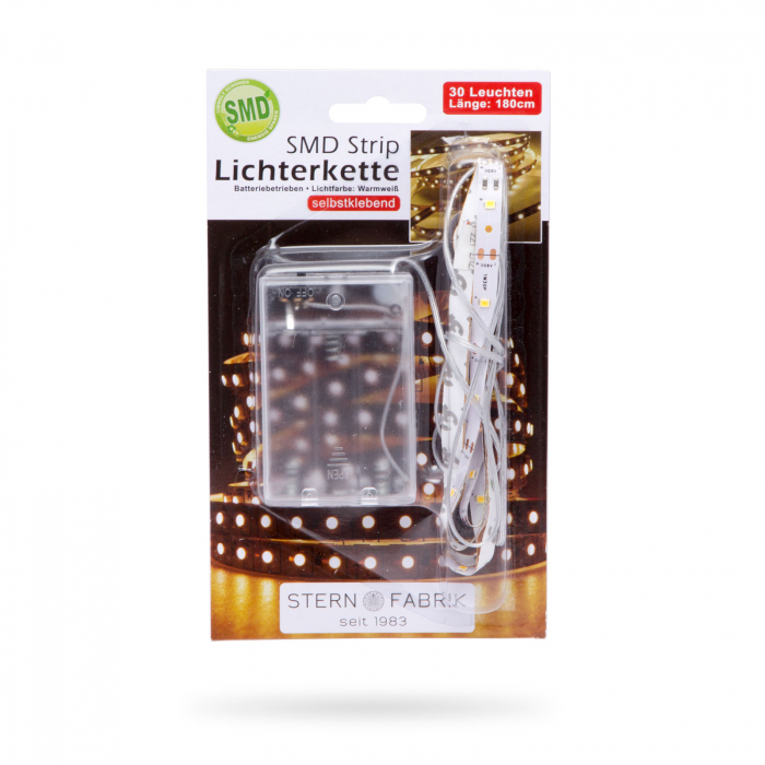 Bandă LED - alb cald - 1 m - cu baterii 3xAA [3]
