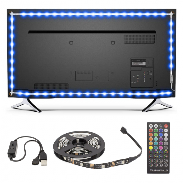 Bandă LED SMART - pentru iluminare ambientala fundal TV, 24”-38” [2]
