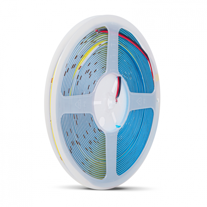 Banda LED COB - alb cald - 24V - 11W/m - 312 LED-uri/metru - 10 m / pachet [2]