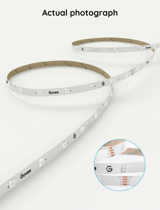 Banda LED Govee Basic H615A RGB, 5m, Sincronizare Muzica, Wifi si Bluetooth, Alexa , Google Asistant [7]