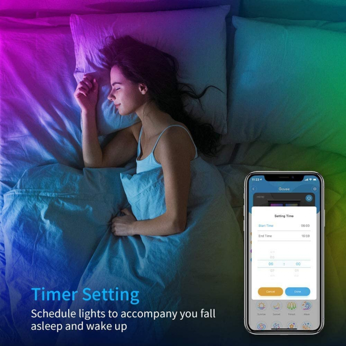 Banda LED Govee H6110 RGB, Sincronizare Muzica, Wifi si Bluetooth 10m, Alexa, Google Asistant [4]