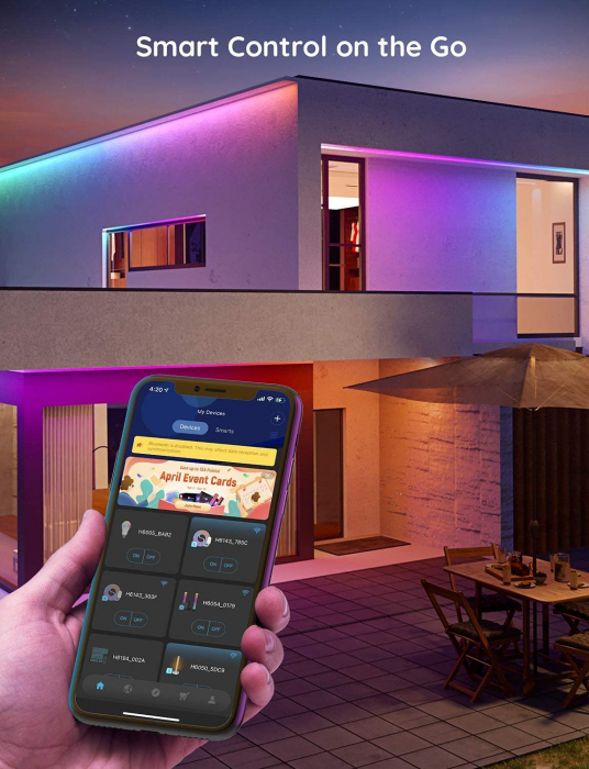 Banda LED Govee H6143 RGBIC, Sincronizare Muzica, Wifi si Bluetooth 5m, Alexa, Google Asistant [3]
