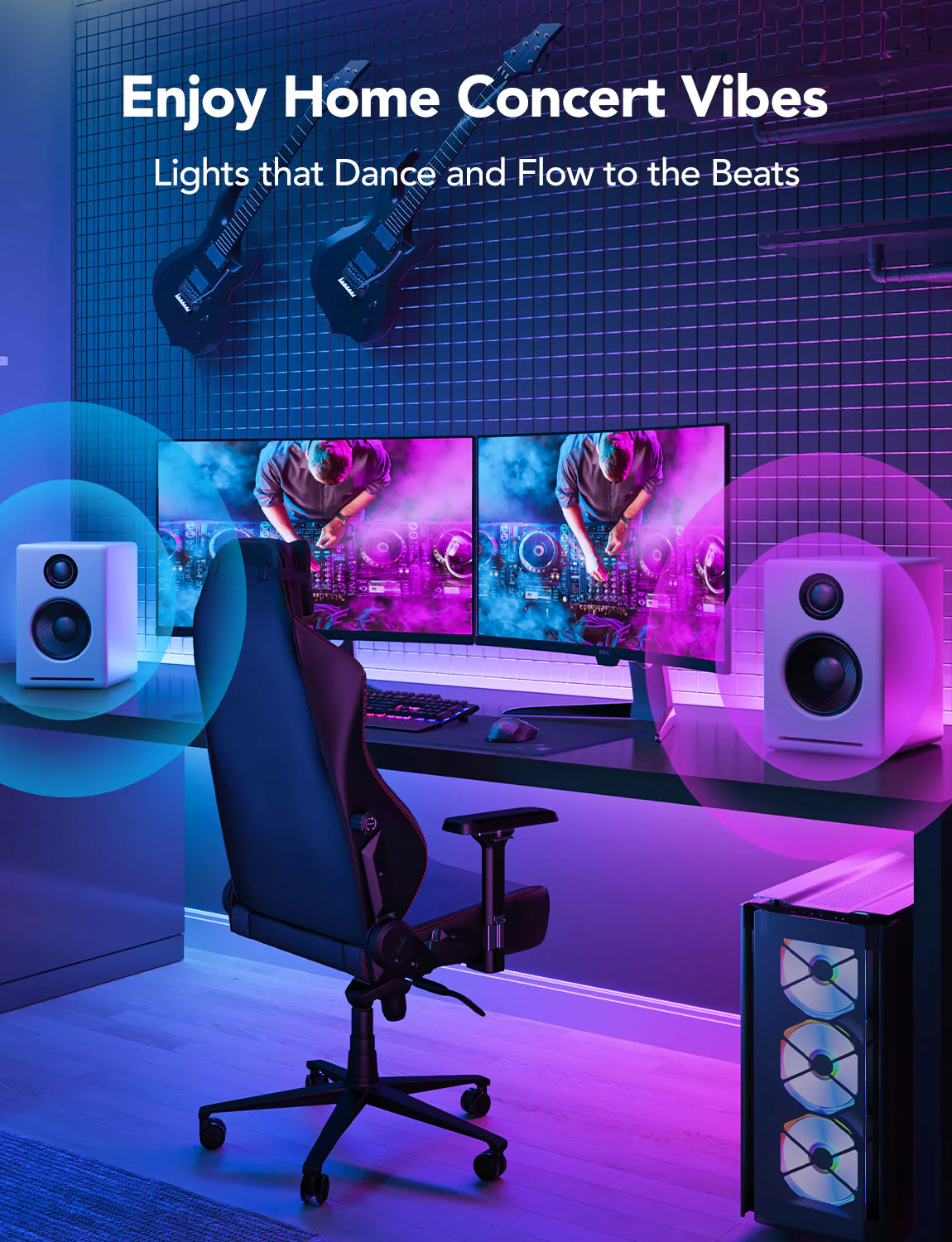 Banda LED Govee M1 RGBIC H61E1, 5m, Sincronizare Muzica, Wifi si Bluetooth, Alexa , Google Asistant [6]