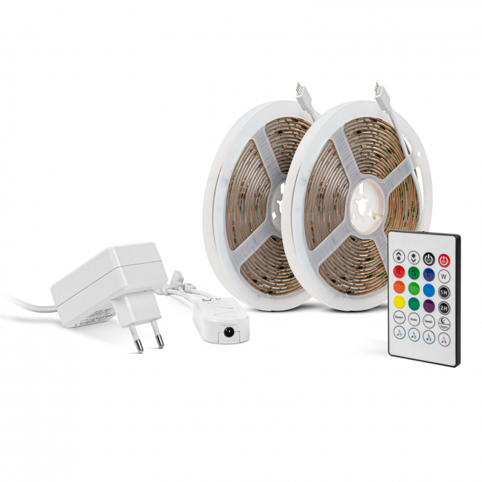 Bandă LED inteligentă RGB SMD - 30 LED-uri / m - 2 x 5 m / pachet [5]