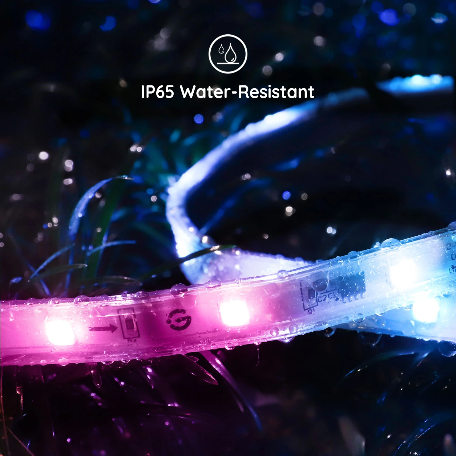 Banda LED Profesionala Govee H6172 RGBIC, 10m, IP65, Sincronizare Muzica, Wi-Fi  Bluetooth, Exterior, Google Assistant  Alexa [2]