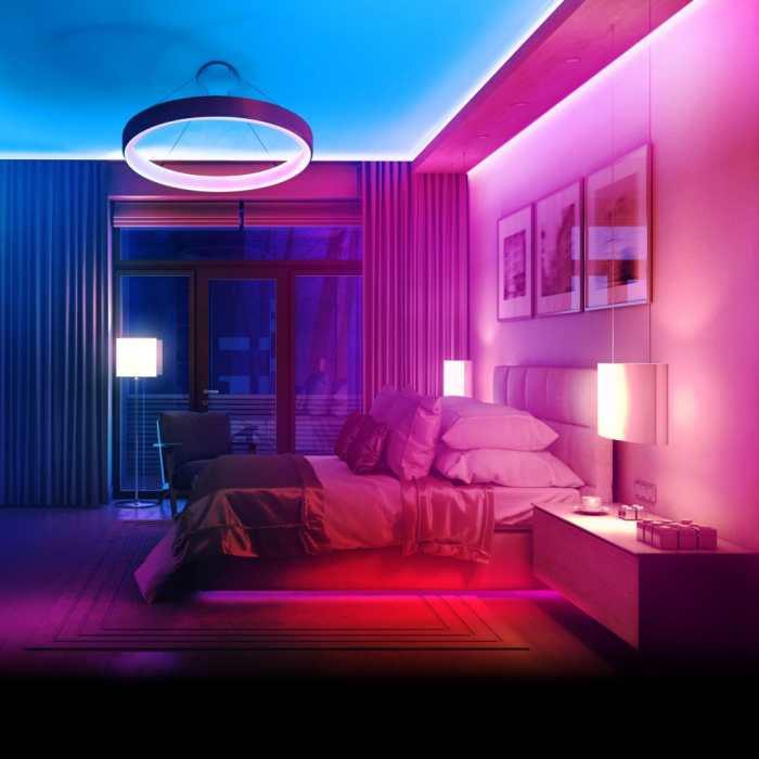 Kit Bandă LED RGB cu telecomanda - 3 m - IP65 - 220-240V - 5050 SMD - 30 LED/m - 7,2 W/m [4]
