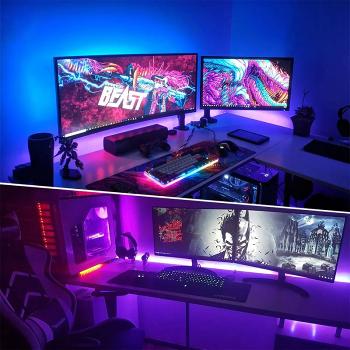 Banda LED RGB Novostela 12m, 360 Leduri, Telecomanda RF cu 44 butoane [4]