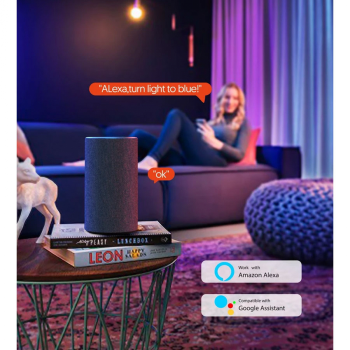 Banda LED Teckin SL02B, 5M RGB, Sincronizare Muzica, Smart, Wifi, Smart Life, Telecomanda, Alexa, Google Assistant [6]
