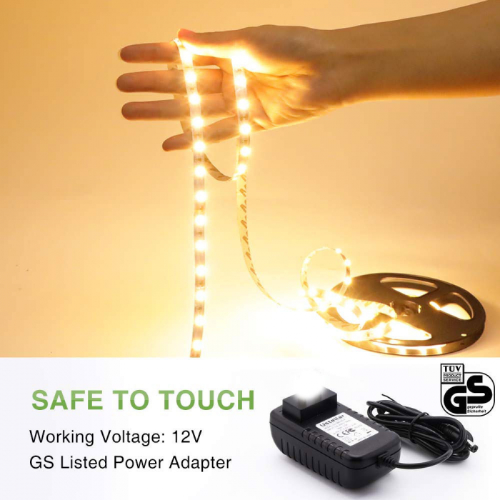 Banda LED Ustellar 12m, 720 Leduri, Senzor miscare, alb cald 3000K, Dimmer | Ustellar [5]