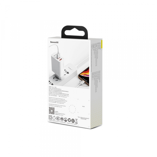 Baseus Incarcator de perete PPS QC3.0 2USB 30W Alb [6]