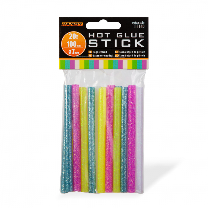 Baton termoadeziv -7 x 100 mm - colorat fluorescent - 10 buc/pachet [2]