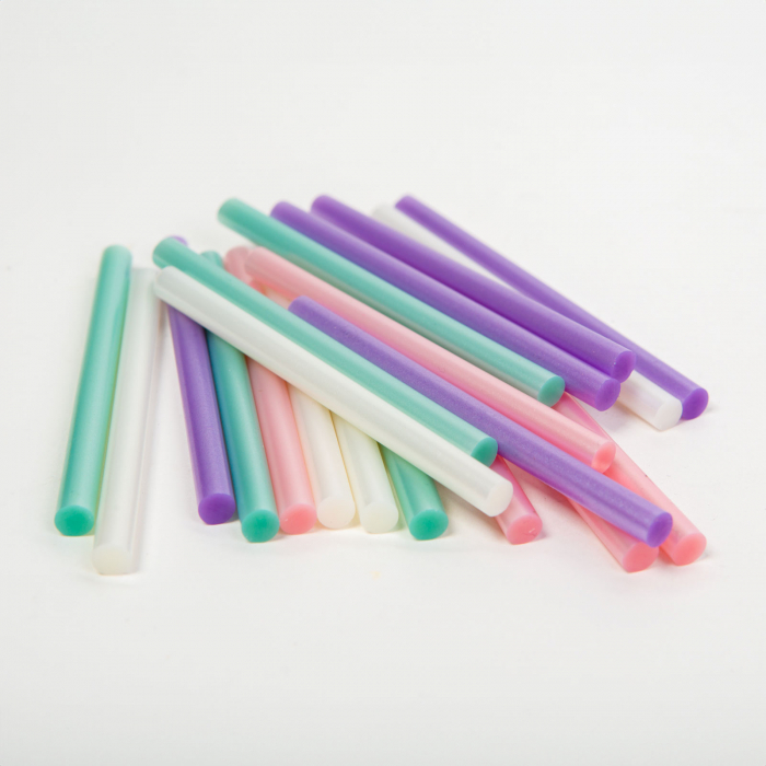 Baton termoadeziv -7 x 100 mm - colorat macaron - 10 buc/pachet [1]