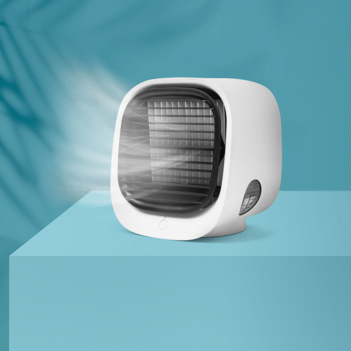 Bewello - Mini-ventilator portabil cu funcţie de răcire - USB - Alb [2]