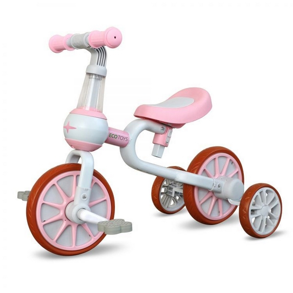Bicicleta cu roti ajutatoare Ecotoys LC-V1311 - Roz [2]