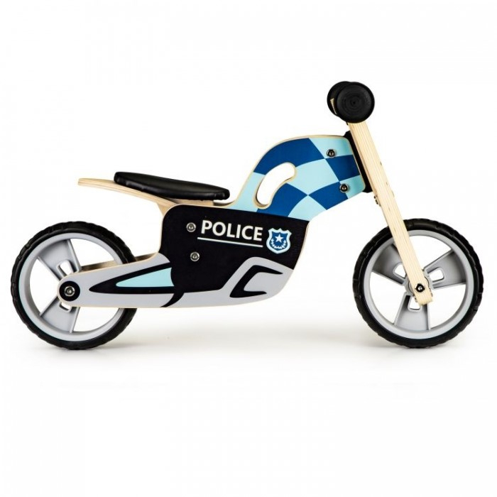 Bicicleta de echilibru din lemn cu roti EVA Ecotoys LC-V1330 - Politie [2]