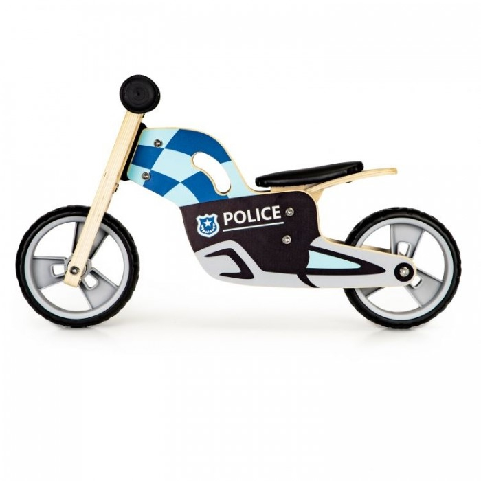 Bicicleta de echilibru din lemn cu roti EVA Ecotoys LC-V1330 - Politie [4]