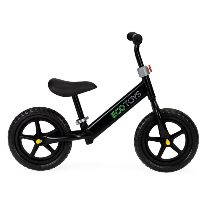 Bicicleta fara pedale cu roti din spuma EVA Ecotoys JM-763 - Negru [3]