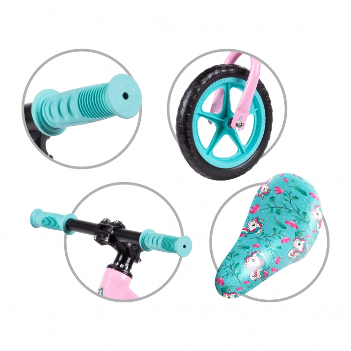 Bicicleta fara pedale cu roti din spuma EVA Kidwell MUNDO - Unicorn [4]