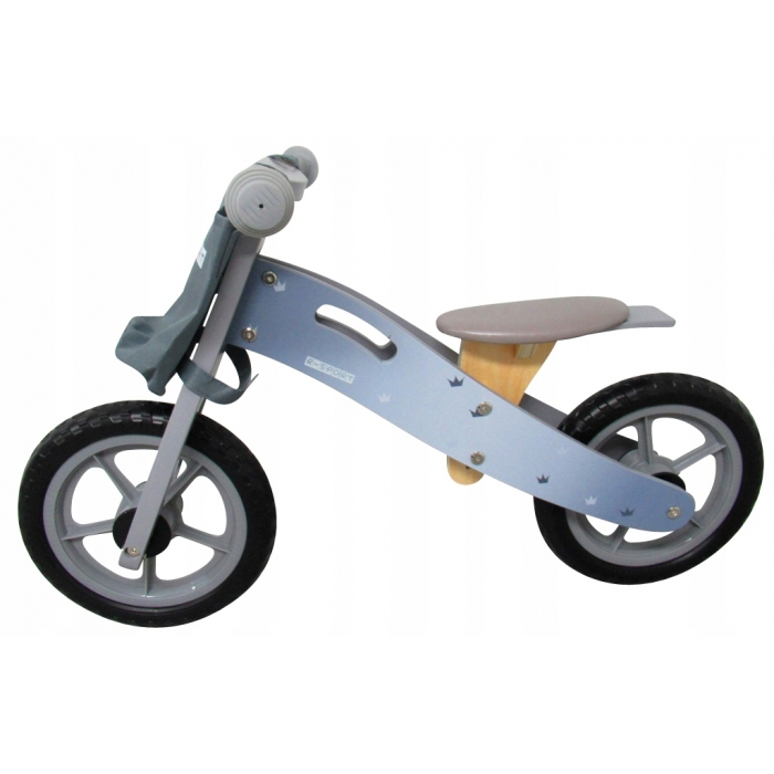Bicicleta fara pedale din lemn cu roti din spuma EVA R10 R-Sport - Gri [2]