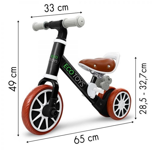 Bicicleta fara pedale Ecotoys LC-V1307 - Negru [3]