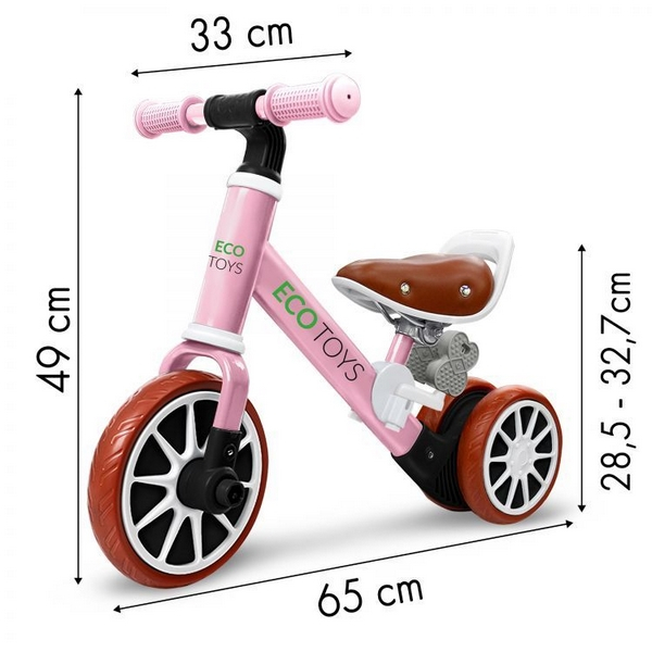 Bicicleta fara pedale Ecotoys LC-V1307 - Roz [3]