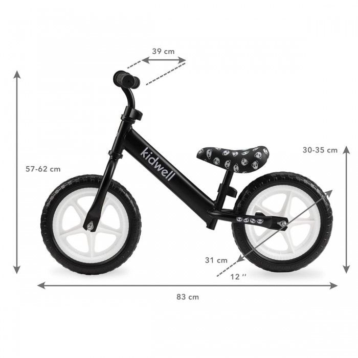 Bicicleta fara pedale Kidwell Rebel Panda [6]