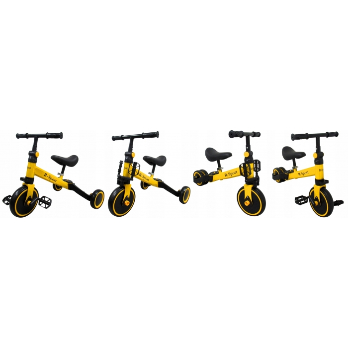 Bicicleta multifunctionala 4 in 1 cu pedale detasabile P8 R-Sport - Galben [3]