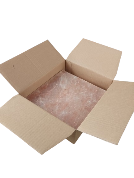 Blat pentru gatit din bloc sare de Himalaya 20x20x3.5 cm in cutie de carton [2]