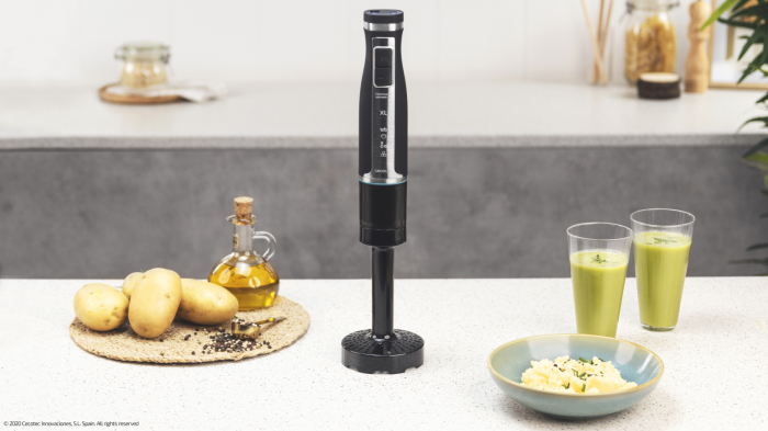 Blender de mana Cecotec PowerGear 1500 XL Mash Pro, 1500 W, 21 de viteze plus turbo, Lame cu titan, Accesorii incluse [4]