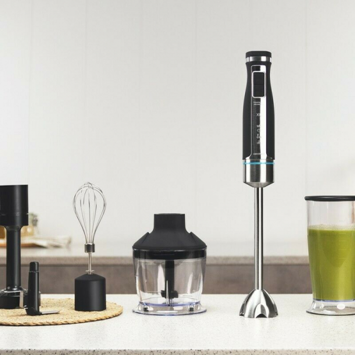 Blender de mana Cecotec PowerGear 1500 XL Mash Pro, 1500 W, 21 de viteze plus turbo, Lame cu titan, Accesorii incluse [2]