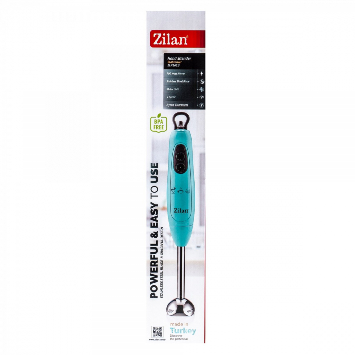 Blender-mixer vertical Zilan ZLN1635, 700W, 2 viteze, picior detasabil, lame taiere otel inoxidabil [6]