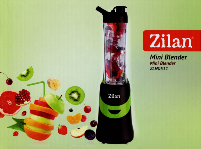 Blender pentru smoothie, 350W, 0.6l, 1 treapta viteza, negru-verde marca Zilan - ZLN0511 [3]