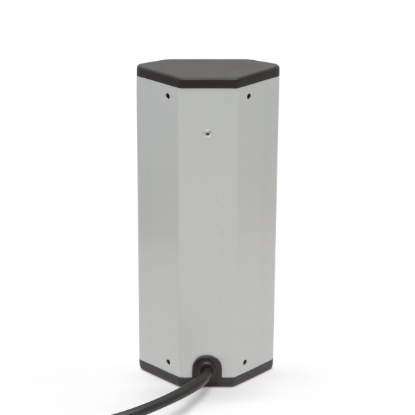 Bloc multiprize incorprabil, de colţ, rabatabil + 2x USB, 2,1A, cablu 1.5 m - argintiu metalic [3]