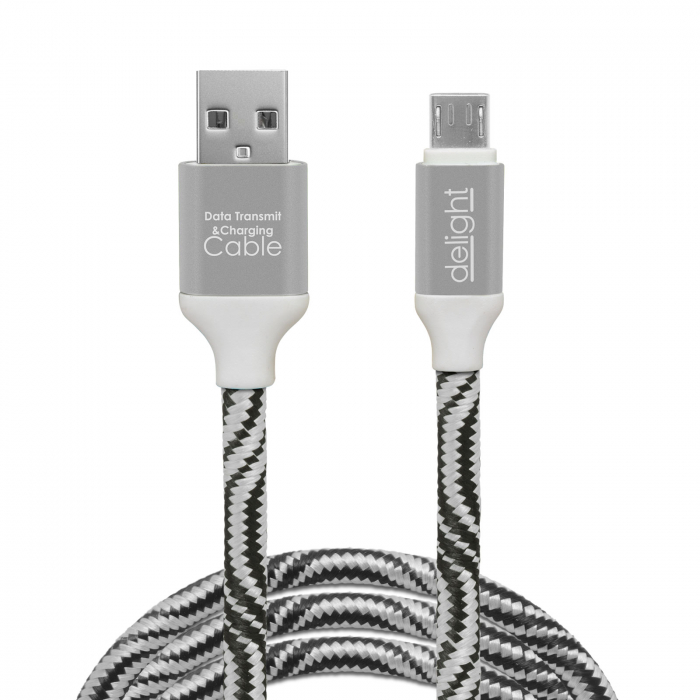 Delight - Cablu de date – Micro USB, înveliş siliconic, 4 culori, 2 m [5]