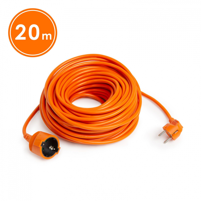 Cablu prelungitor de rețea tip oscilant – 20 m, 3 x 1,5 mm², portocaliu [2]