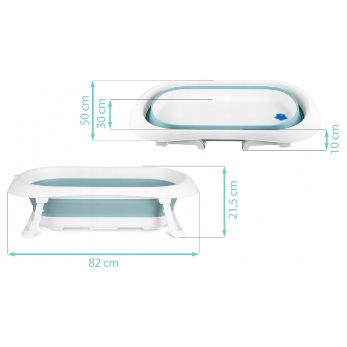 Cadita de baie cu dop de scurgere Ricokids RK-281 - Albastru [8]